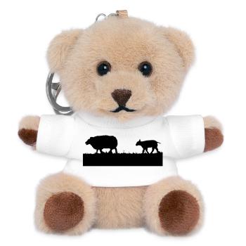 Schafe - Teddy Schlüsselanhänger - Weiß - Vorne