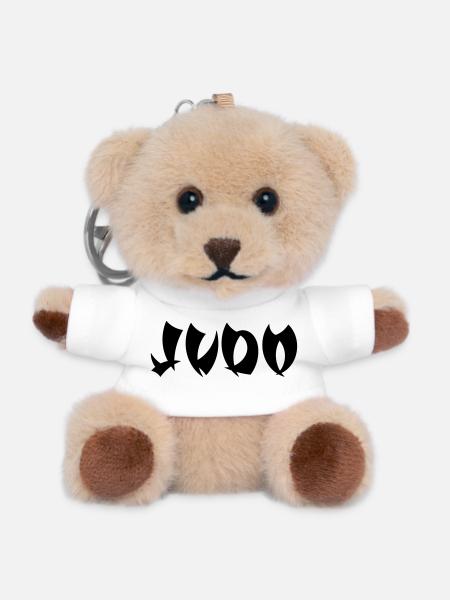 judo - Porte-clés ourson - blanc