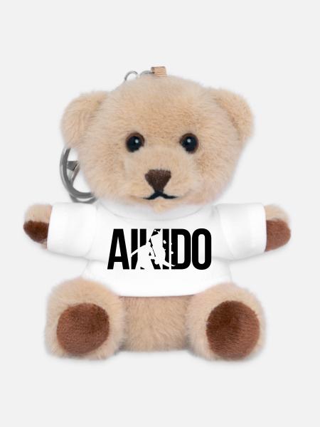 aikido - Porte-clés ourson - blanc