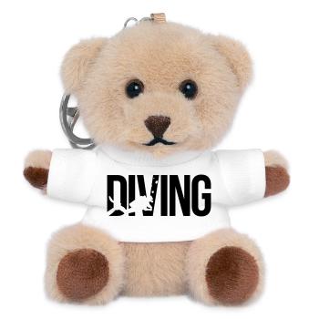 diving plongée sous-marine - Porte-clés ourson - blanc - Devant