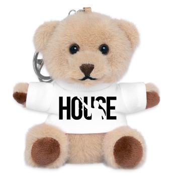 house musik - Teddy Schlüsselanhänger - Weiß - Vorne