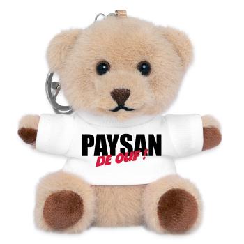 Paysan de ouf ! - Porte-clés ourson - blanc - Devant