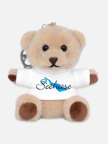 Seehase vom Bodensee für helle Shirts - Teddy Schlüsselanhänger - Weiß