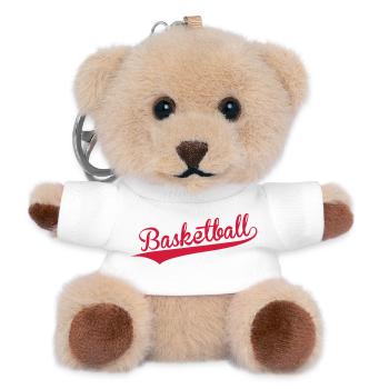 Basketball - Basket Ball - Game - Sport - Player - Teddy Schlüsselanhänger - Weiß - Vorne