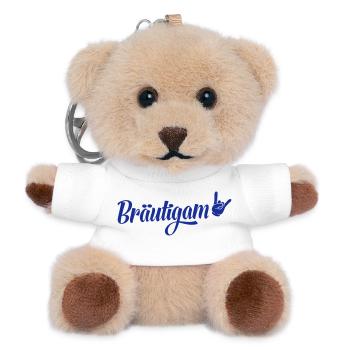 bräutigam hochzeit junggesellenabschied - Teddy Schlüsselanhänger - Weiß - Vorne