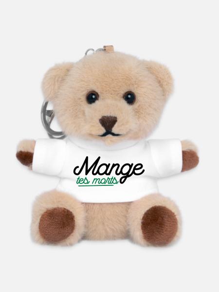 Mange tes morts - Porte-clés ourson - blanc