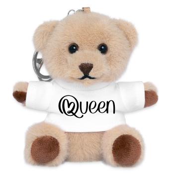 Queen with heart - Teddy Keyring - white - Front
