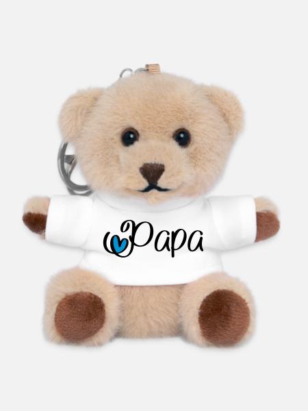 Papa - Porte-clés ourson - blanc