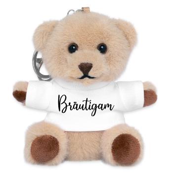 Bräutigam für alle Junggesellen JGA - Teddy Schlüsselanhänger - Weiß - Vorne