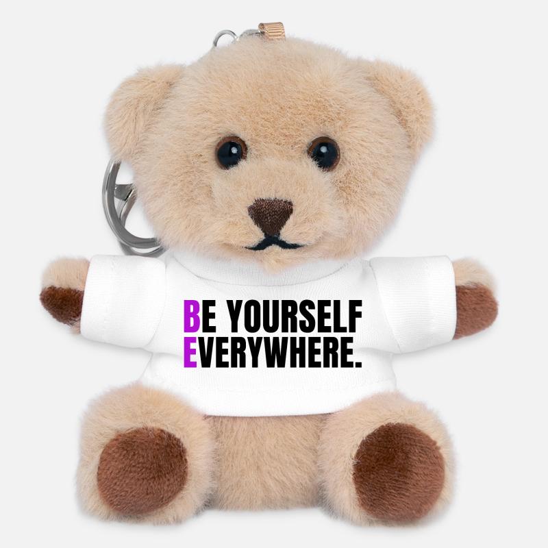 Be Yourself Everywhere - Porte-clés ourson - blanc