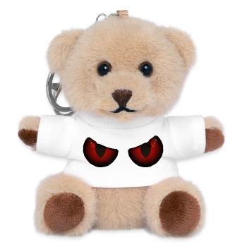 Rotäugige Glut - Teddy Schlüsselanhänger - Weiß - Vorne