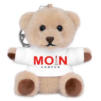 Moin Leuchtturm Campen, Nordsee, Deutschland - Teddy Schlüsselanhänger - Weiß - Vorne