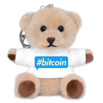 Bitcoin Blockchain Motivationsdesign - Teddy Schlüsselanhänger - Weiß - Vorne