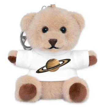 Saturn Planet Rings - Teddy Keyring - white - Front