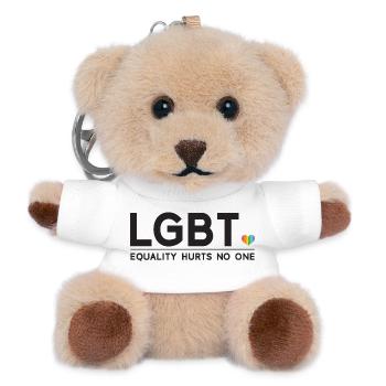 Pride Month - Equality Hurts No One - Teddy Keyring - white - Front