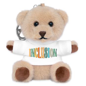 INCLUSION LETTERING - DIVERSITY - EQUALITY - Teddy Keyring - white - Front
