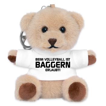 Volleyball - Teddy Schlüsselanhänger - Weiß - Vorne