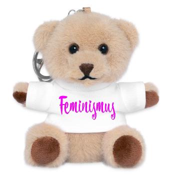 Feminismus - Teddy Schlüsselanhänger - Weiß - Vorne
