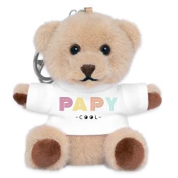 Cadeau Grand Père Papy Cool Personnalisé Humour - Porte-clés ourson - blanc - Devant