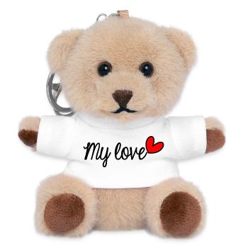 MOTHER'S DAY. HAPPY MOTHER'S DAY. MOM - Teddy Keyring - white - Front