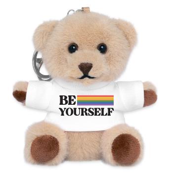 LGBT Pride Month - Be Yourself - Teddy Keyring - white - Front