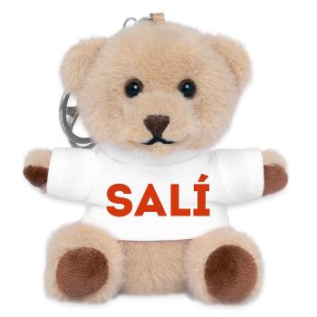 Salí company logo - Teddy Keyring - white - Front