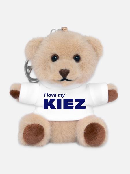 I LOVE MY KIEZ - Teddy Schlüsselanhänger - Weiß