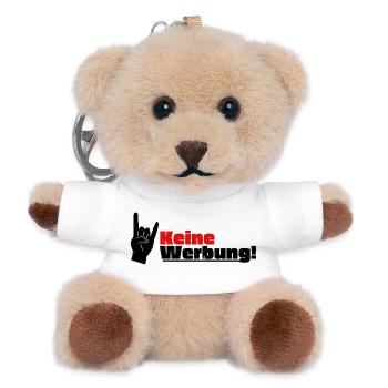 Briefkastenaufkleber - Bitte keine Werbung - Teddy Schlüsselanhänger - Weiß - Vorne