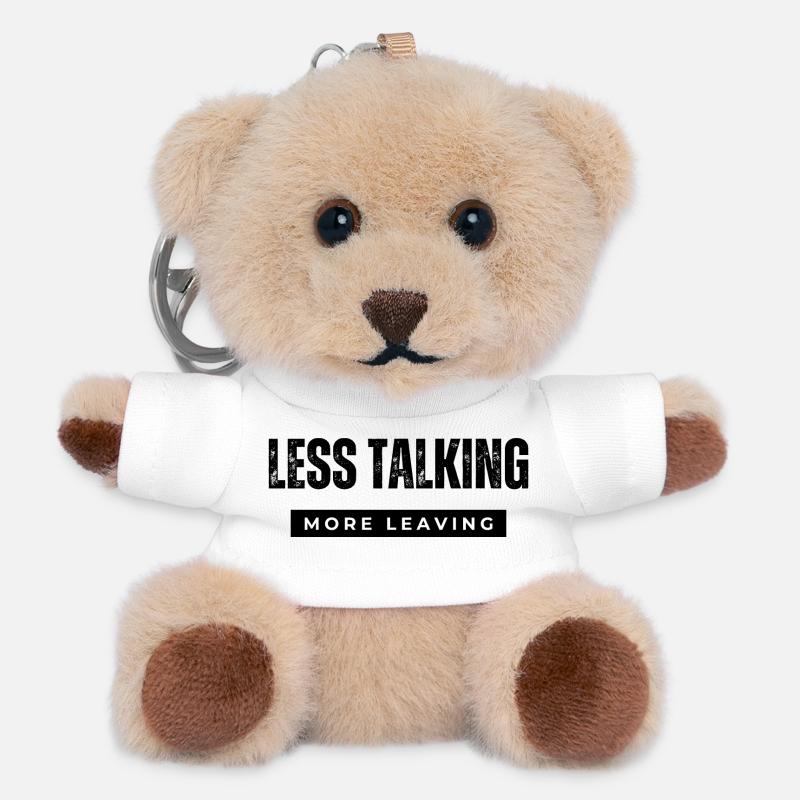 less talking  - Teddy Keyring - white
