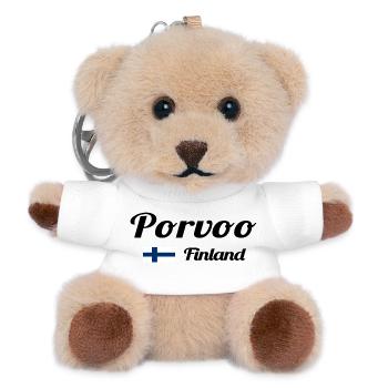 Porvoo Finland - Stylish prints - Teddy Keyring - white - Front