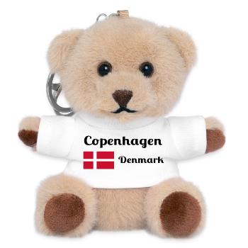 Copenhagen Denmark - Stylish prints - Teddy Keyring - white - Front