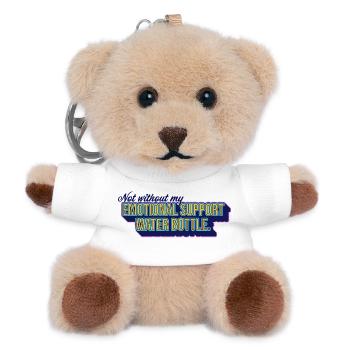 Emotional Support Wasserflasche - Teddy Schlüsselanhänger - Weiß - Vorne