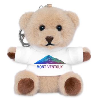 Mont Ventoux Climb Shape - Teddy Keyring - white - Front