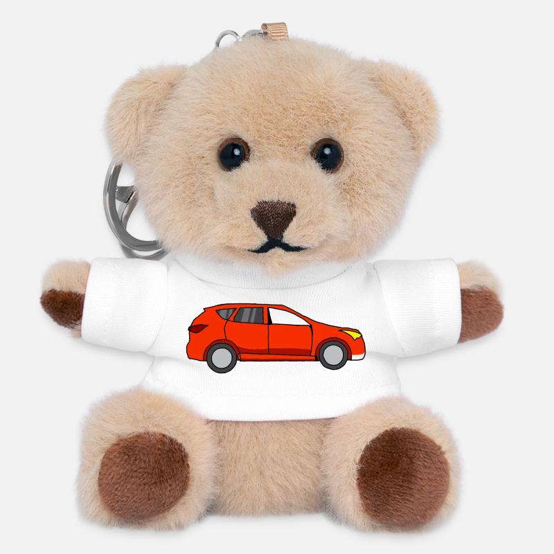 All aboard - Teddy Keyring - white