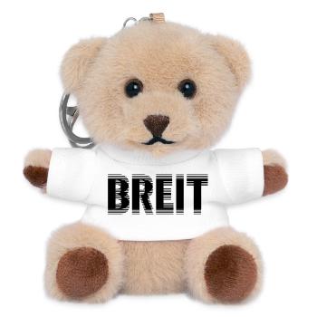 Breit Black by Falsches Design - Teddy Schlüsselanhänger - Weiß - Vorne