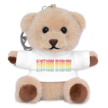Motivation colorée pour le codage - Porte-clés ourson - blanc - Devant