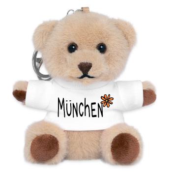 Munich 089 Flower Flower - Teddy Keyring - white - Front