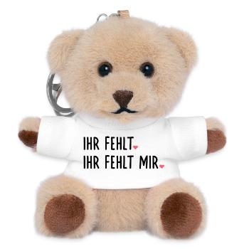 ABSCHIED TRENNUNG - IHR FEHLT MIR - Teddy Schlüsselanhänger - Weiß - Vorne