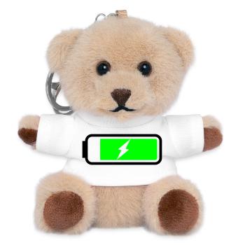 Battery charging - Teddy Keyring - white - Front