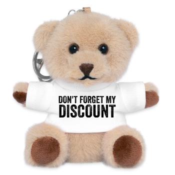 Don't forget my discount for older mens - Teddy Keyring - white - Front