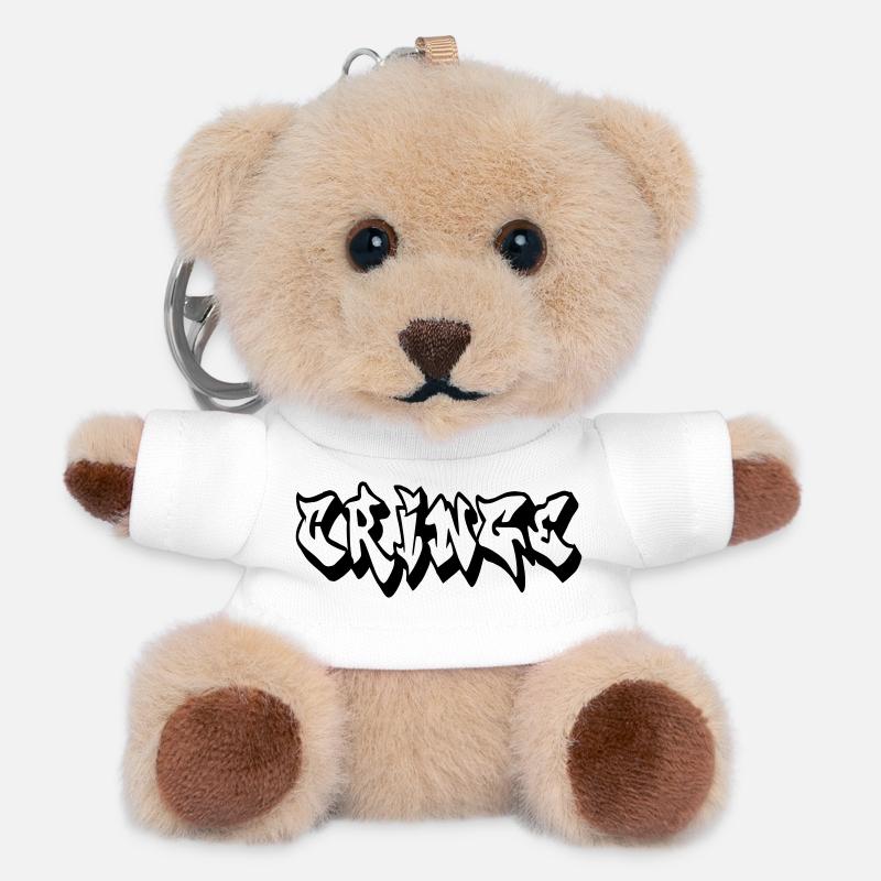 Vicarious embarrassment - Teddy Keyring - white