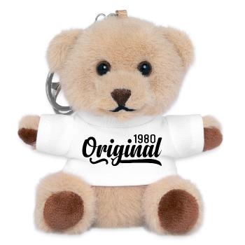 1980 Geburtstag 45 Jahre Alt, retro 1980 - Teddy Schlüsselanhänger - Weiß - Vorne