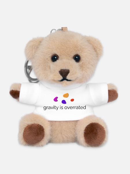 Gravity is overrated - Bouldern Design - Teddy Schlüsselanhänger - Weiß
