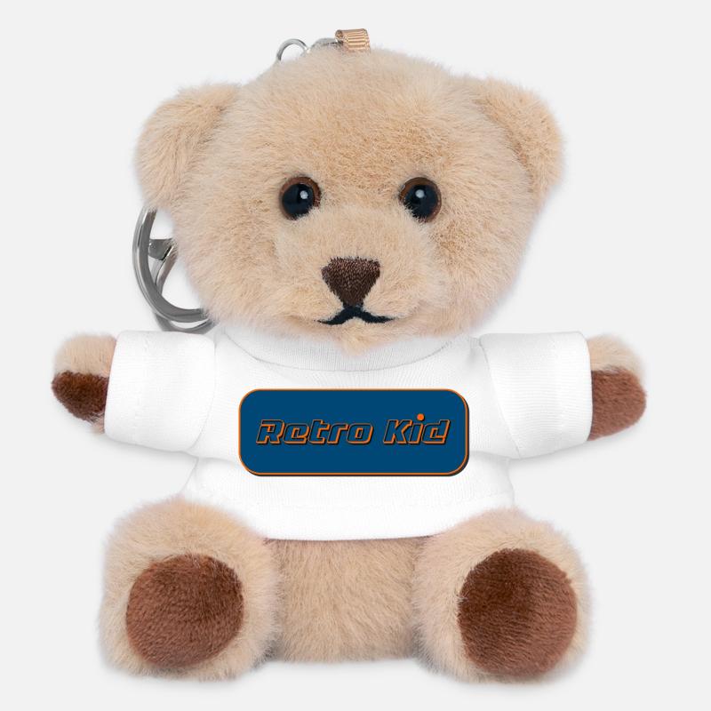 retro_kid - Teddy Keyring - white