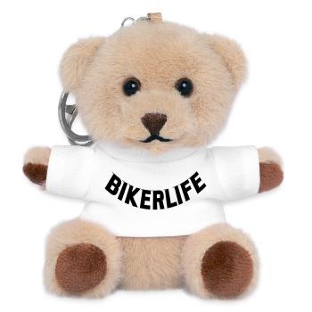 Bikerlife_ _cool - Teddy Keyring - white - Front