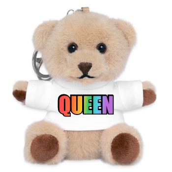 QUEEN RAINBOW  - Teddy Keyring - white - Front