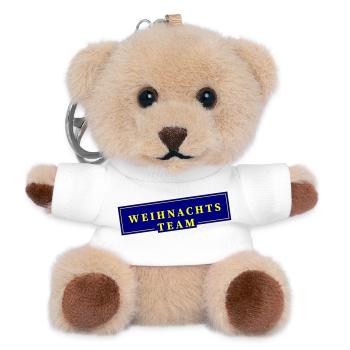 Weihnachts Team Weihnachten - Teddy Schlüsselanhänger - Weiß - Vorne