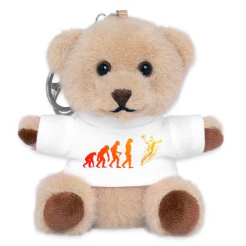 Message clair de handball pour hommes - Porte-clés ourson - blanc - Devant