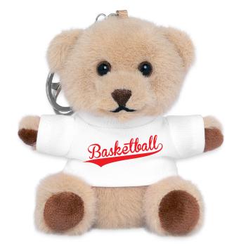 Basketball / Basketball / Basktet-Ball / Sport - Teddy Schlüsselanhänger - Weiß - Vorne