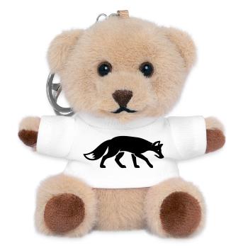 Fox Animal - Teddy Keyring - white - Front